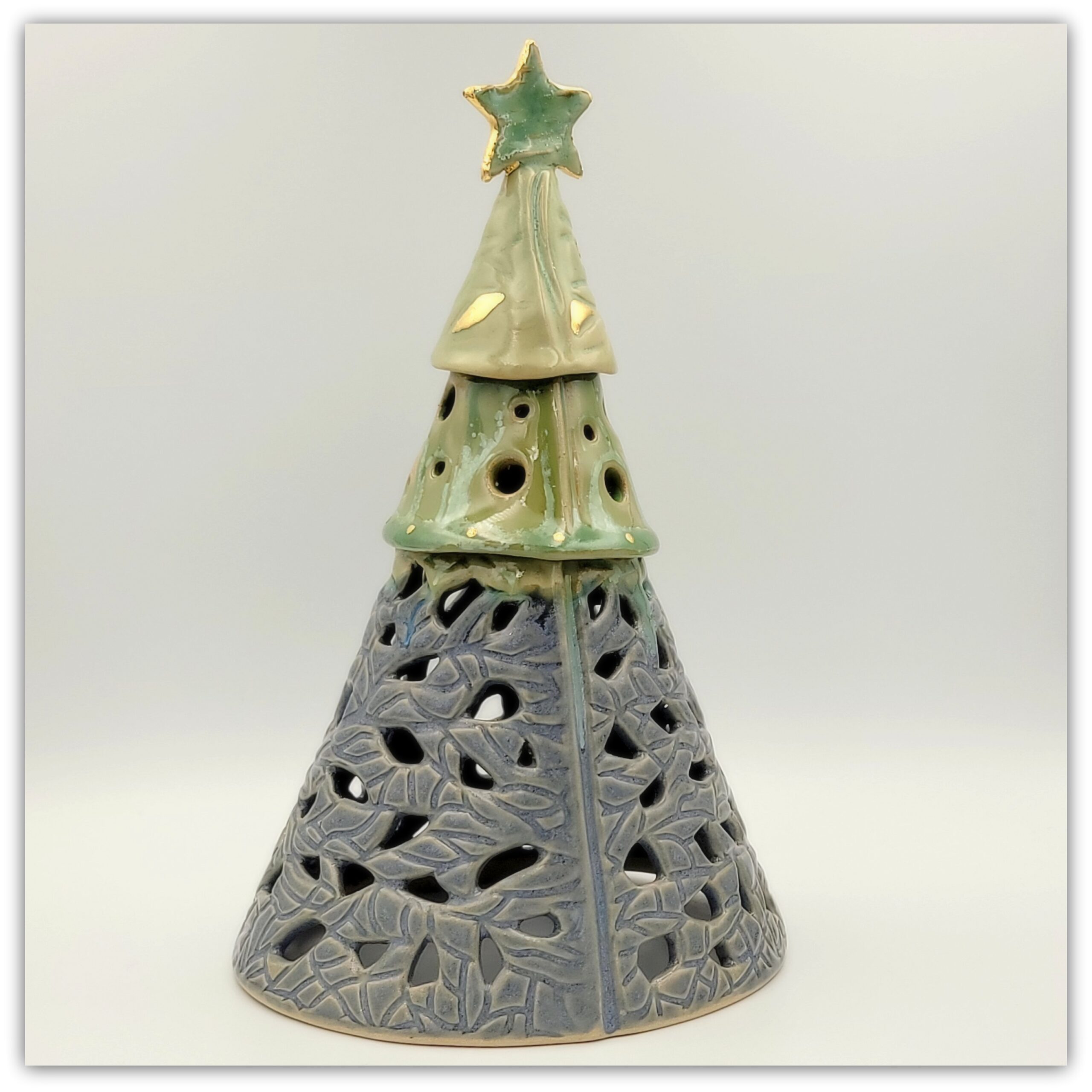 Christmas tree L " Blue and Green" - Image 4