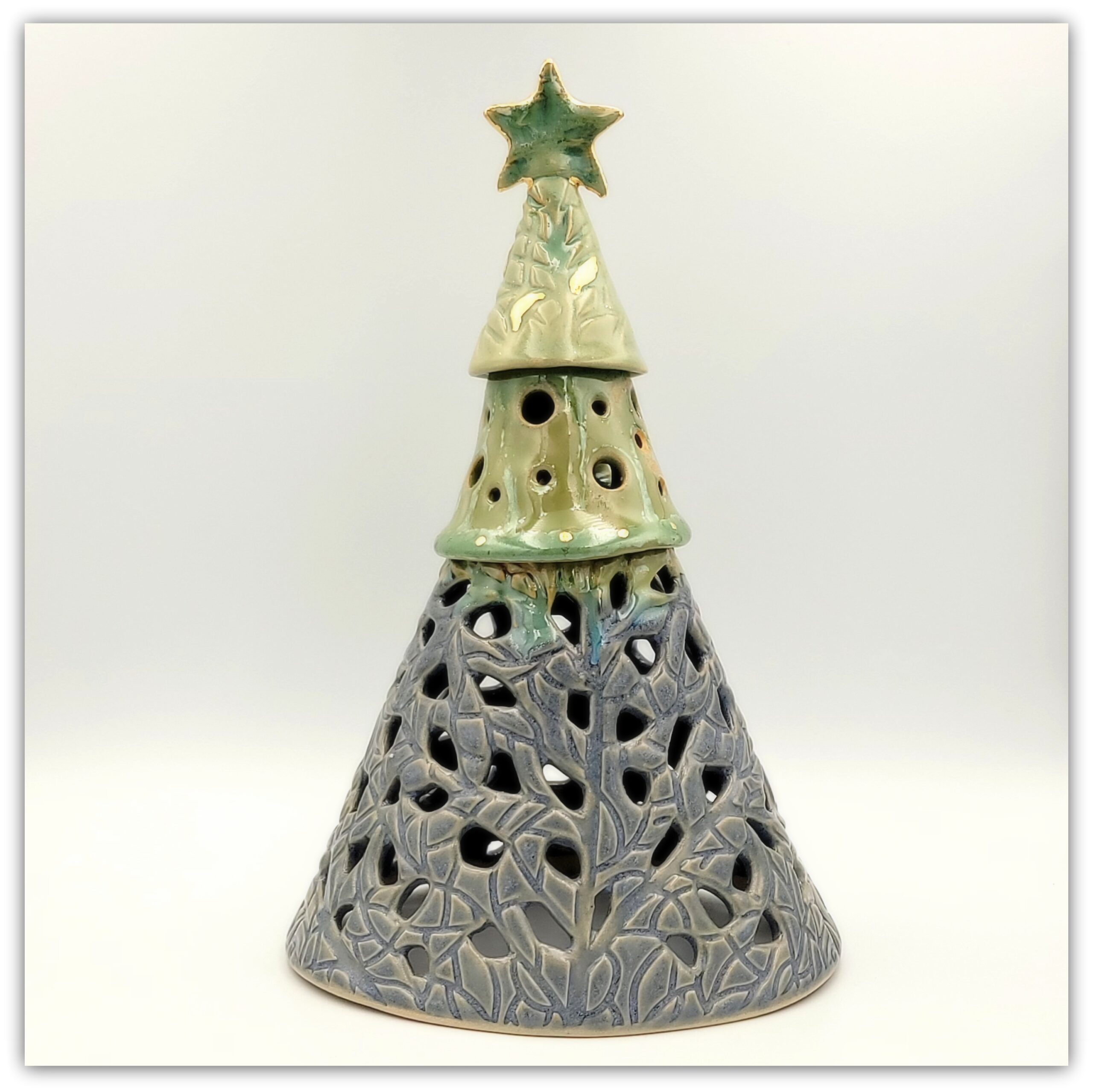 Christmas tree L " Blue and Green"